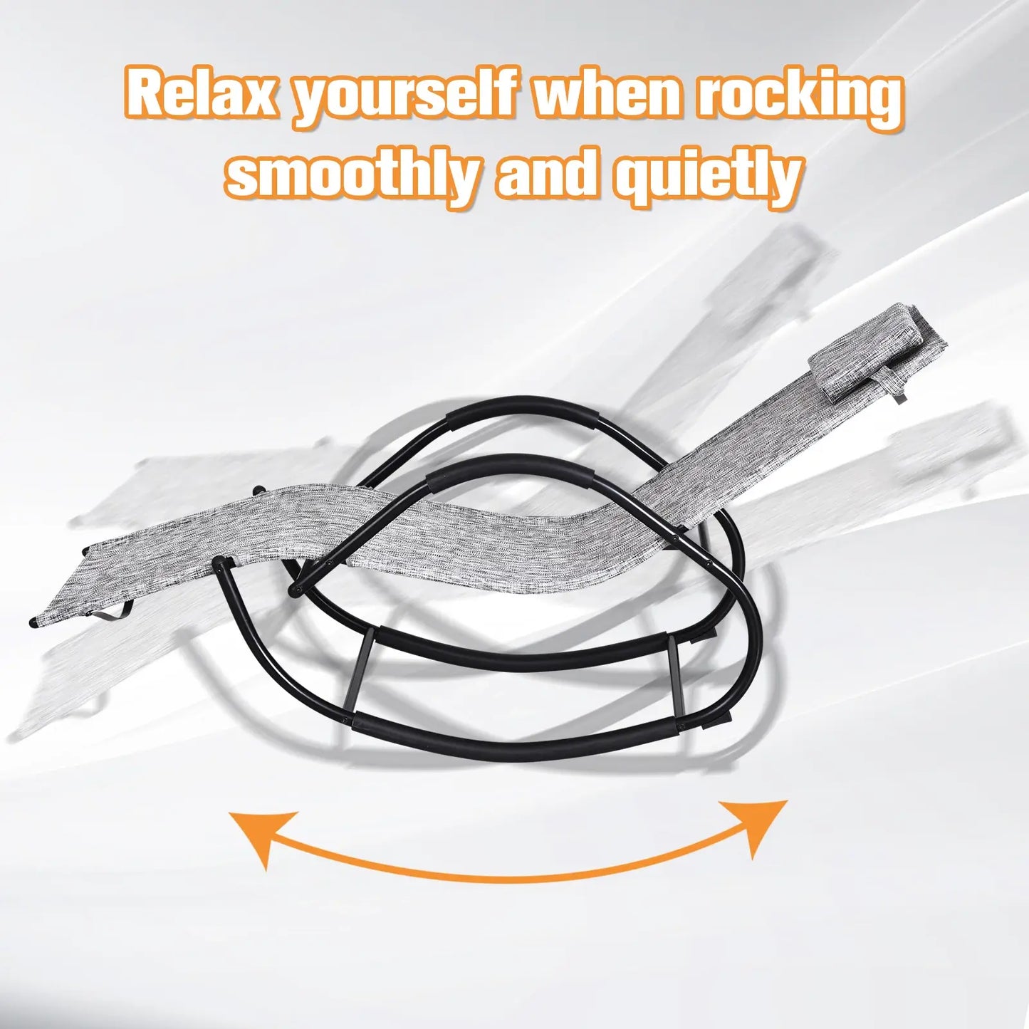 Outsunny Steel Frame Zero Gravity Rocking Chair, with Pillow