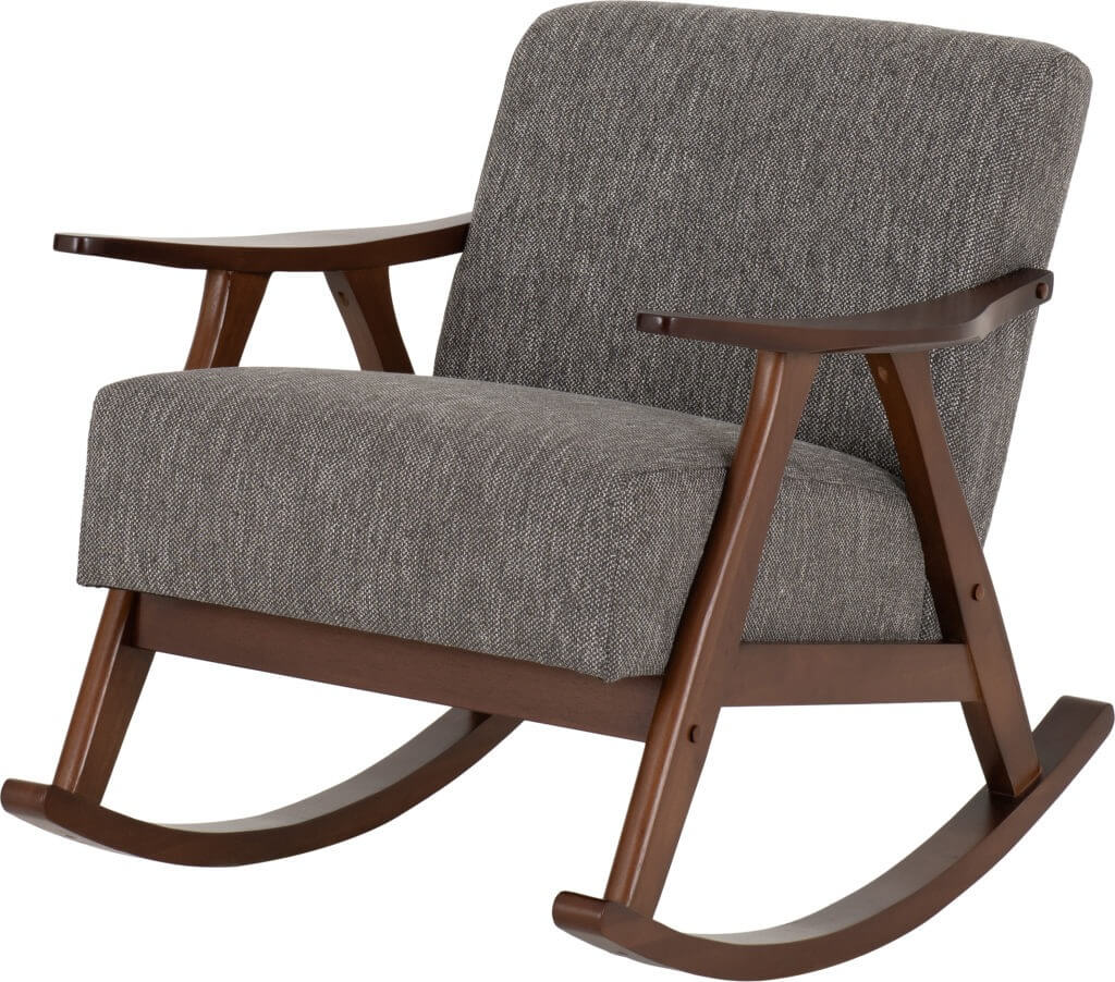 Kendra Rocking Chair Grey Fabric