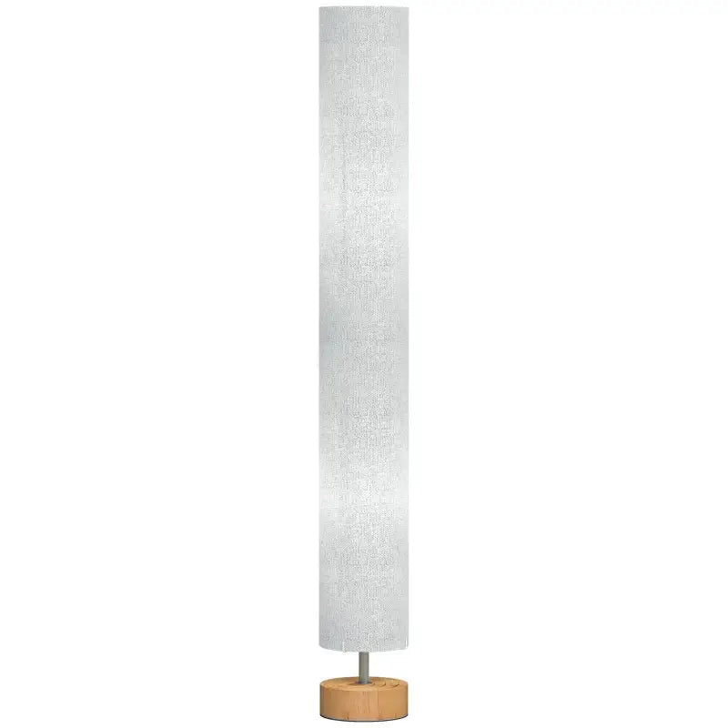 HOMCOM LED Floor Lamp for Living Room, 120cm Modern Standing Lamp with 3000K/4500K/6500K Colour Temperatures, Linen Shade and Wooden Base, Grey