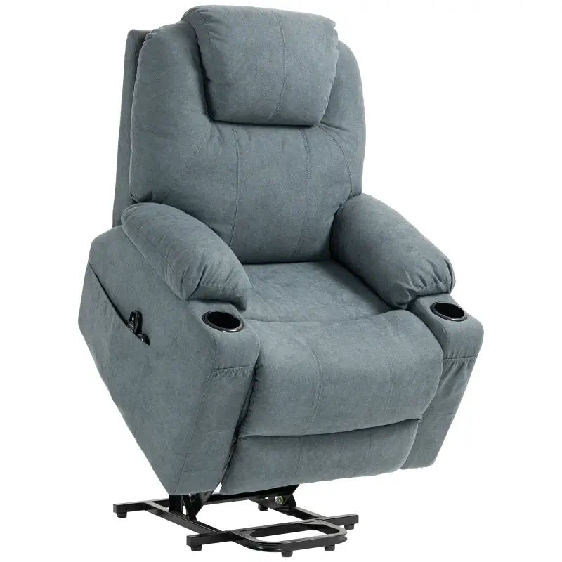 HOMCOM  Massage Power Lift Recliner Chair with Pocket Spring, Electric Lift Chair with Wide Backrest, Grey