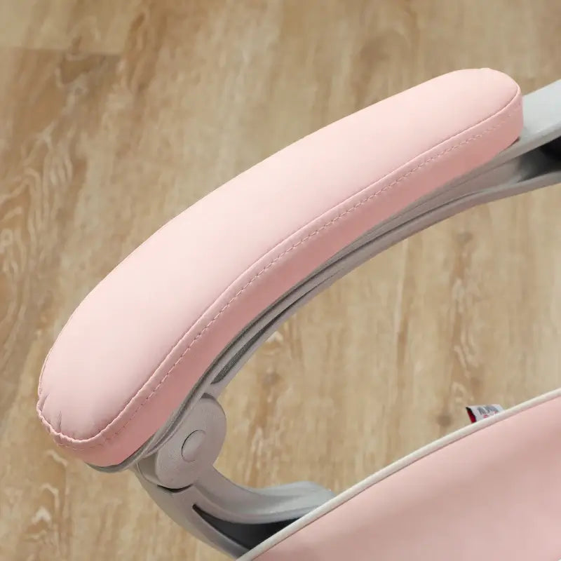 HOMCOM Faux Leather Reclining Gaming Chair, with Footrest - Pink/White