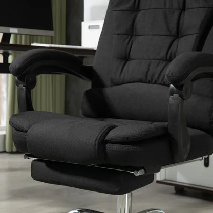 Vinsetto Six-Point Massage and Heated Office Chair with 135°Recline Back - Black