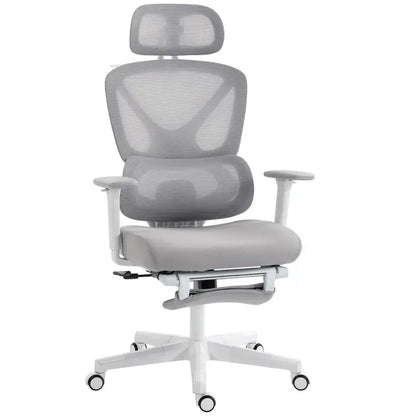 HOMCOM Ergonomic and Adjustable Office Chair - Grey