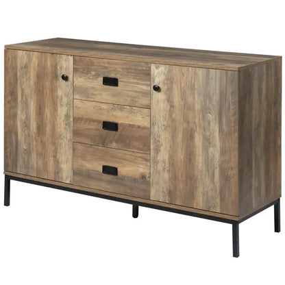 HOMCOM Modern Mango Wood-Effect Sideboard