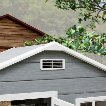 Outsunny 6 x 4ft Plastic Shed with Floor, Wood Effect Resin Garden Shed with Window, Lockable Door, Lock and Keys, Vents, All Weather Resistant for Outdoor, Patio, Lawn, Grey