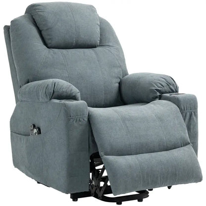 HOMCOM  Massage Power Lift Recliner Chair with Pocket Spring, Electric Lift Chair with Wide Backrest, Grey