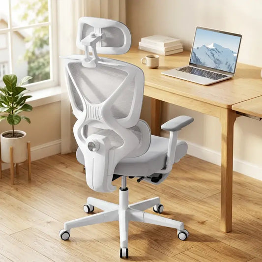 HOMCOM Ergonomic and Adjustable Office Chair - Grey