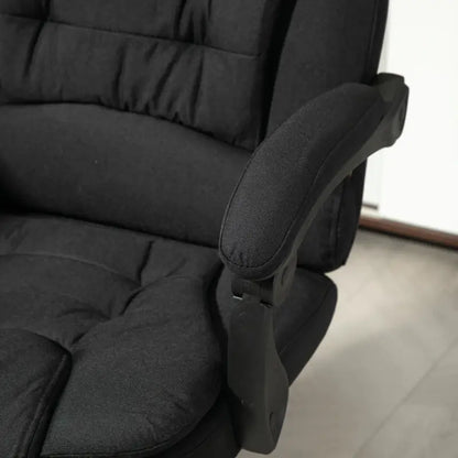 Vinsetto Six-Point Massage and Heated Office Chair with 135°Recline Back - Black