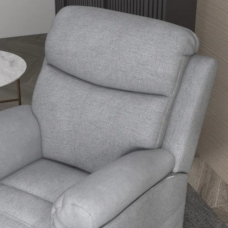 HOMCOM Power Lift Recliner Chair, Electric Lift Chair for Elderly, Overstuffed Linen Fabric Riser and Reclining Armchair with Remote Control, Side Pockets, for Living Room, Grey