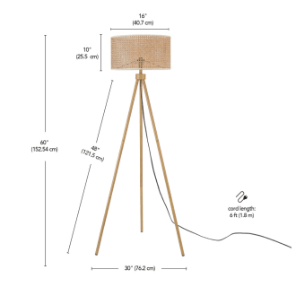 Sandy 60" Tall Tripod Floor Lamp