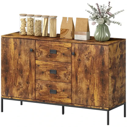 HOMCOM Modern Rustic Brown Sideboard
