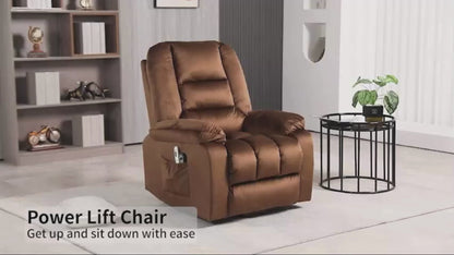 HOMCOM Leathaire Eight Massage Point Armchair, with Heat and Reclining Back - Brown