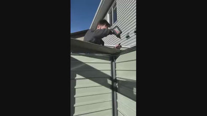 Outsunny 3.7 x 7.9ft Galvanised Steel Shed, with Latched Door and Padlock - Grey