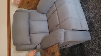 HOMCOM Eight-Point Massage Lift Chair, with Remote - Grey
