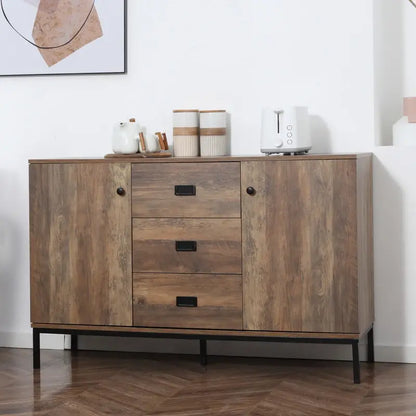 HOMCOM Modern Mango Wood-Effect Sideboard