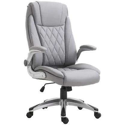 Vinsetto Faux Leather Executive Swivel Office Chair - Grey